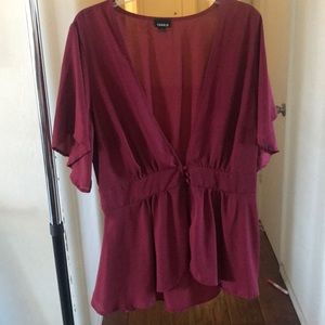 Torrid maroon over shirt